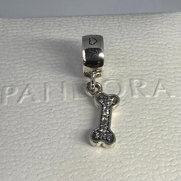 Pandora Jewelry - Authentic Pandora I Love My Dog Bone 925 Ale Silver Charm #242